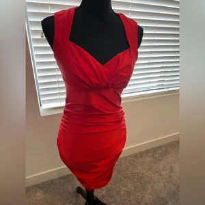 Ladies Red Cocktail Dress
